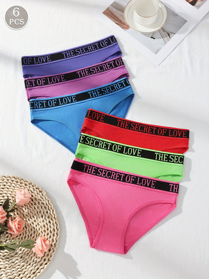 Pack of 6 Women's High Waist Underwear - Comfortable, Breathable, Elastic Underwear in Soft Tones and Multiple Colors Available - Simple yet Supportive