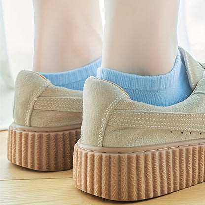 20 Pairs of Rainbow-Colored Socks, Soft And Comfortable No-Show Ankle Socks, Women'S Stockings And Socks.